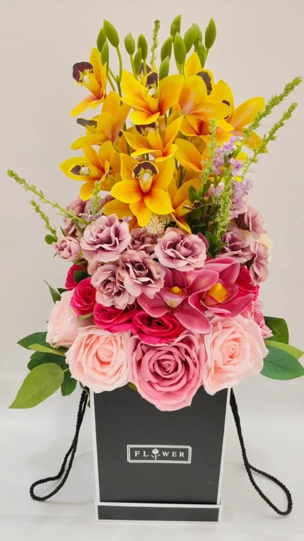 Artificial mix flower box