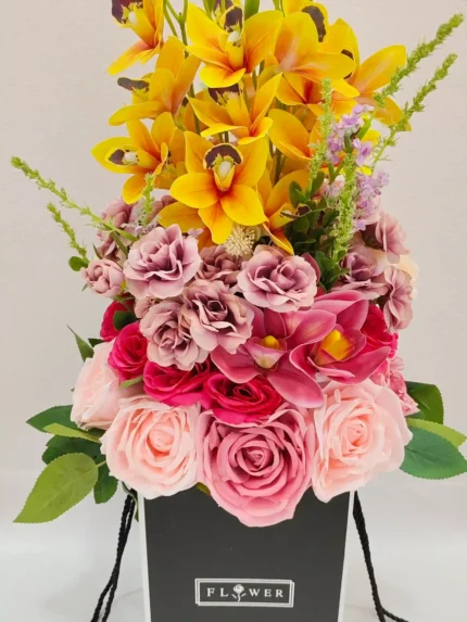 Artificial mix flower box