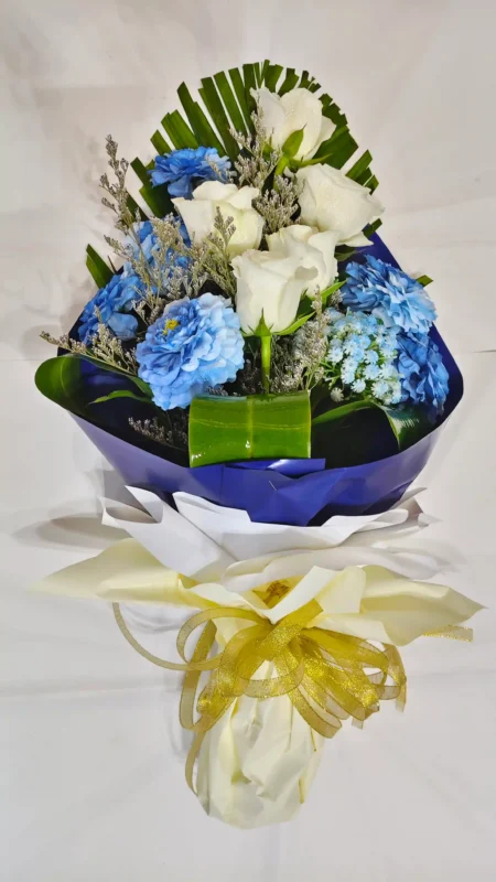 Blue and white boquet AED.70
